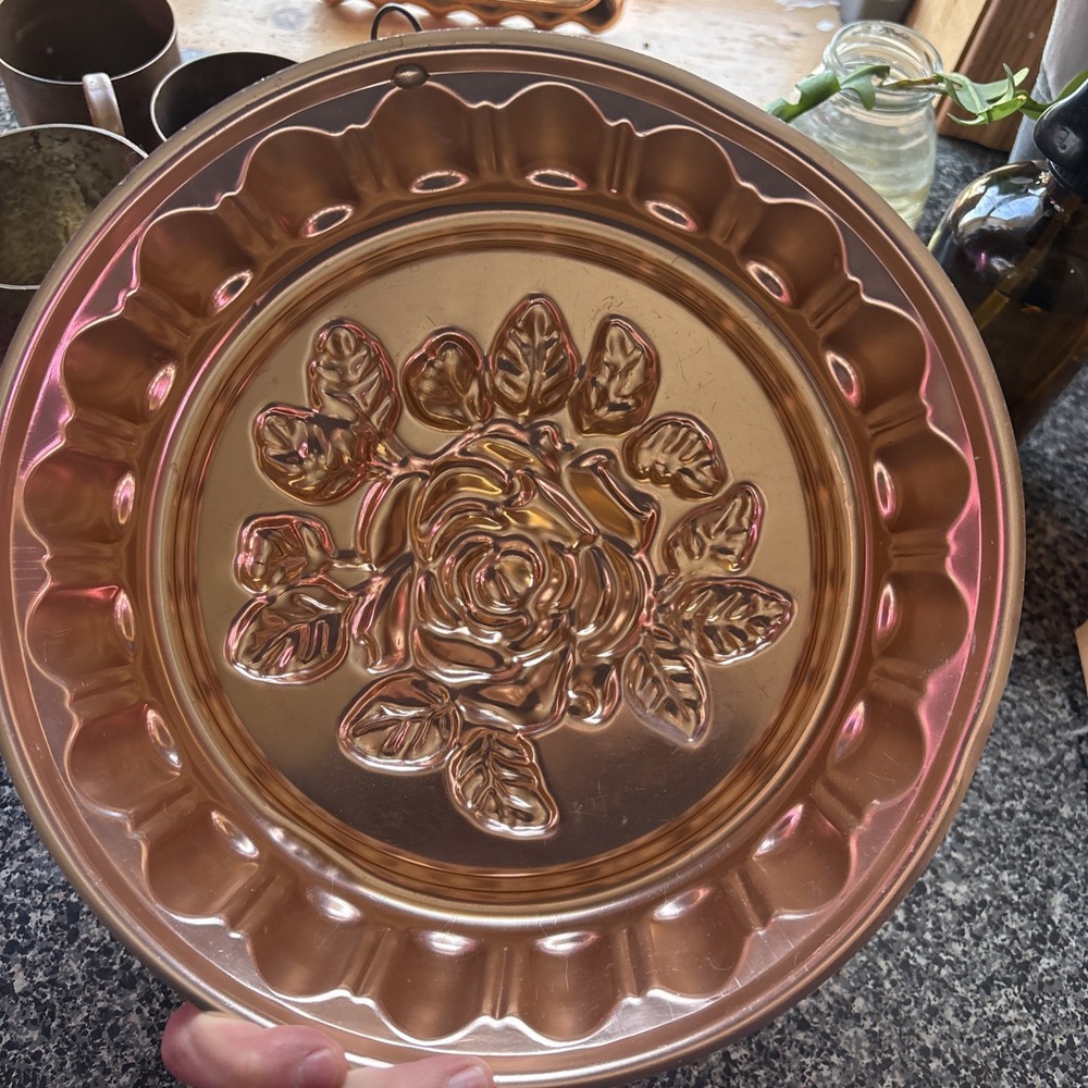 Vintage Rose Copper Mold Jello