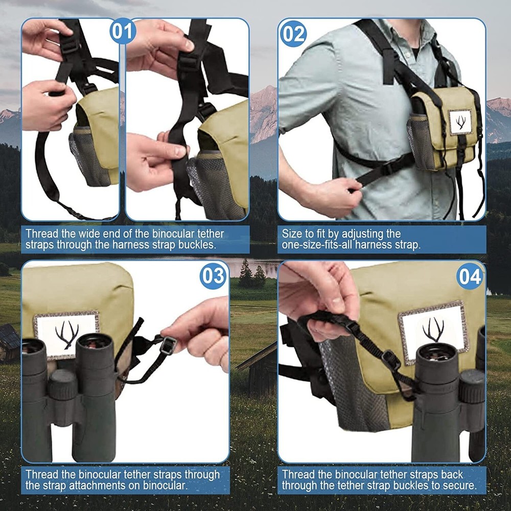 Binocular Harness Chest Pack, Binoculars Case, Binocular Accessories, Adjustable