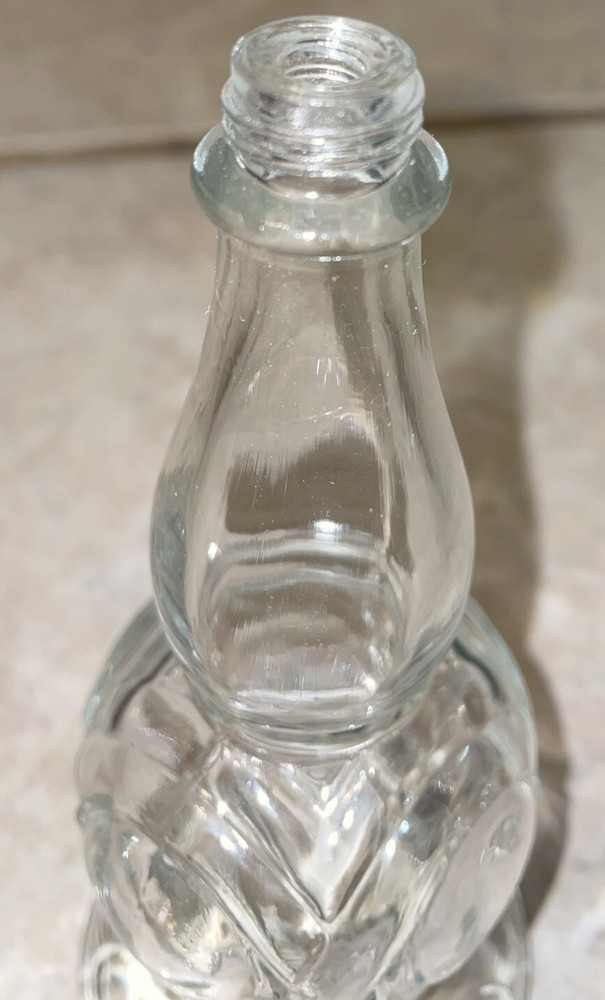 Vintage Clear Glass Perfume Bottle 5.5"H EMPTY