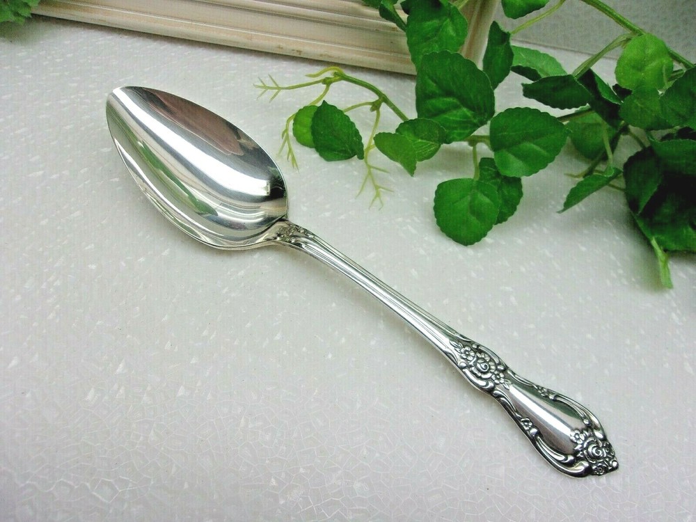 Oneida Wm A Rogers Francesca VANESSA Silverplate Solid Serving Spoon 1965
