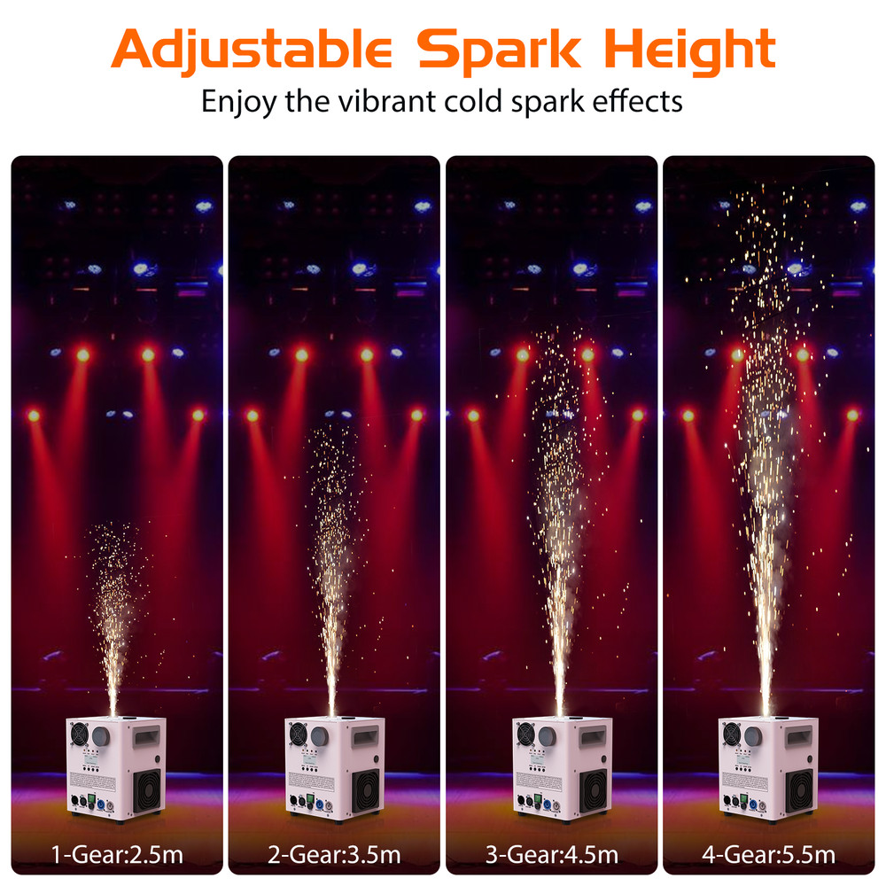 U`king NEW Cold Spark Machine 1200W Stage Effect DMX Firework DJ Wedding