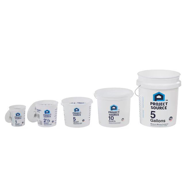Project Source BPA-Free Plastic White Measure mixing bucket