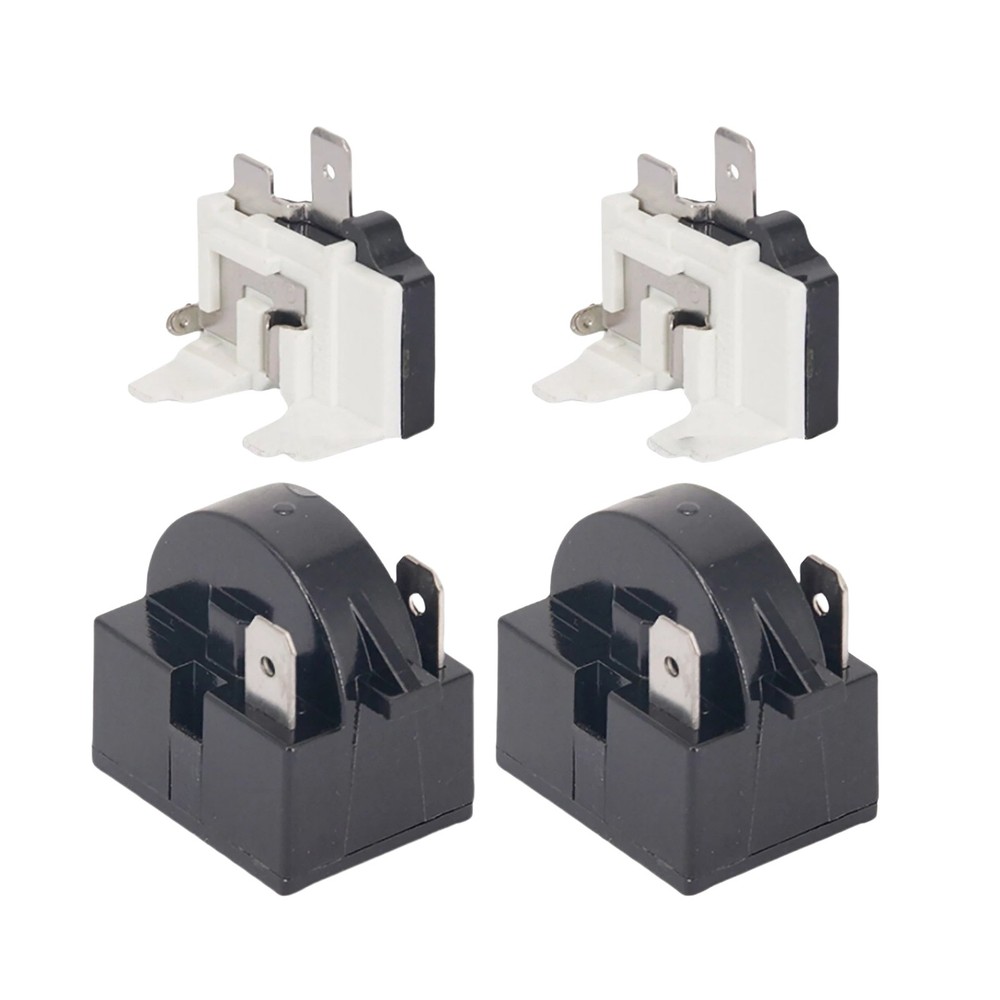 Universal 2 Pin Fridge Starter Relay QP2-4.7 + Thermal Overload Protector New