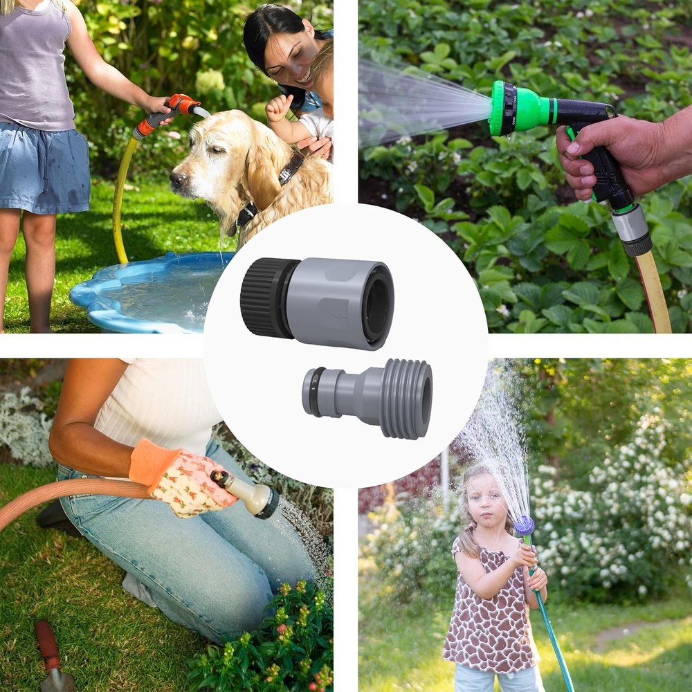 Hourleey Garden Hose Quick Connector 3/4 Inch Plastic Quick...