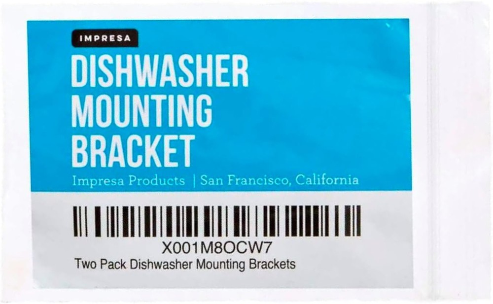 Undercounter Dishwasher Mounting Brackets Replacement Clips Steel Anchor 2 Pack