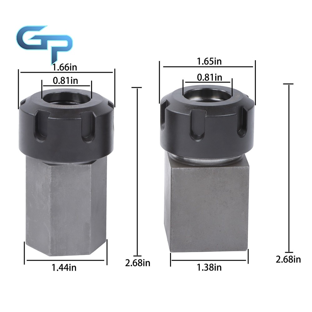 ER-25 Hex & Square Collet Blocks for Multi-Side Machining Work