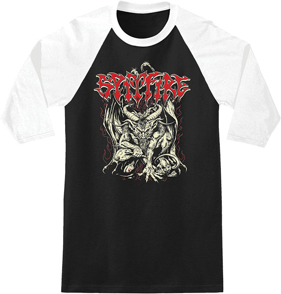 Spitfire Demon Black / White Raglan 3/4 Longsleeve Shirt