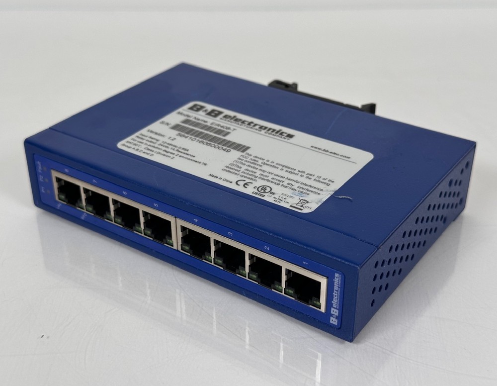 B&B Electronics EIR408-T Version 1.2 Ethernet Switch 8 Port