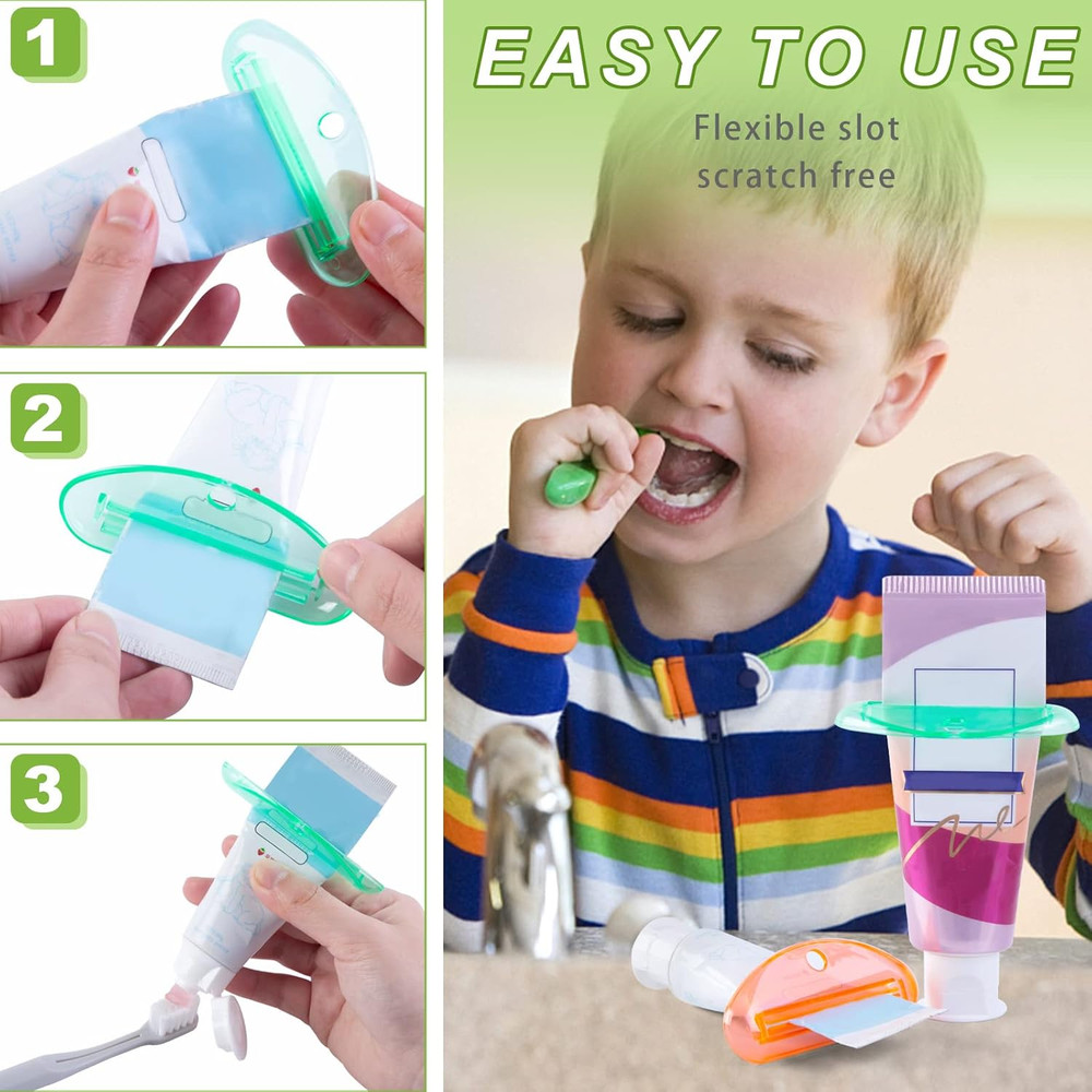 LOVEINUSA Toothpaste Tube Squeezer, 4PCS Toothpaste Squeezer Roller Tool for Bat