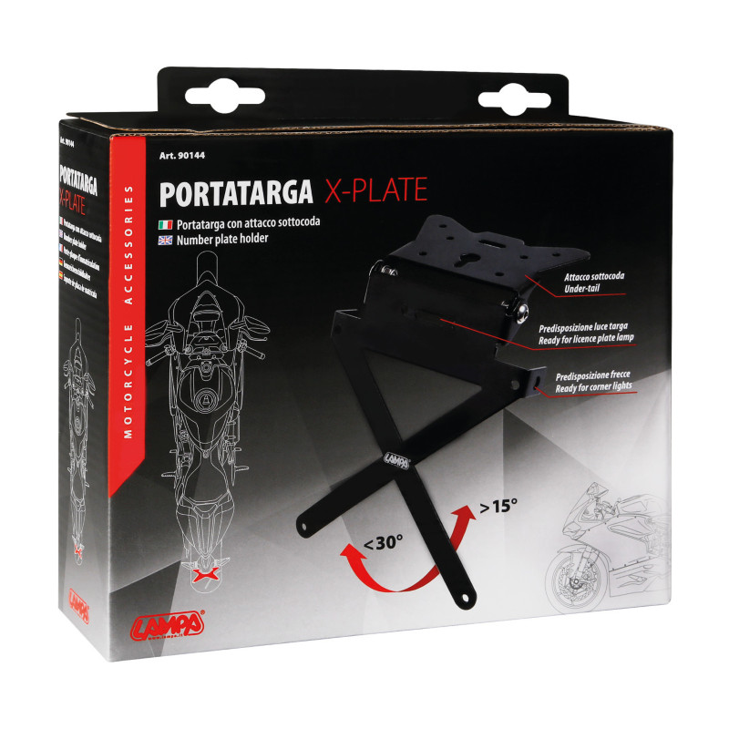 UNIVERSAL FOLDING ADJUSTABLE MOTORCYCLE LICENSE PLATE HOLDER BLACK ALUMINIUM UNDERTAIL ATTACHMENT
