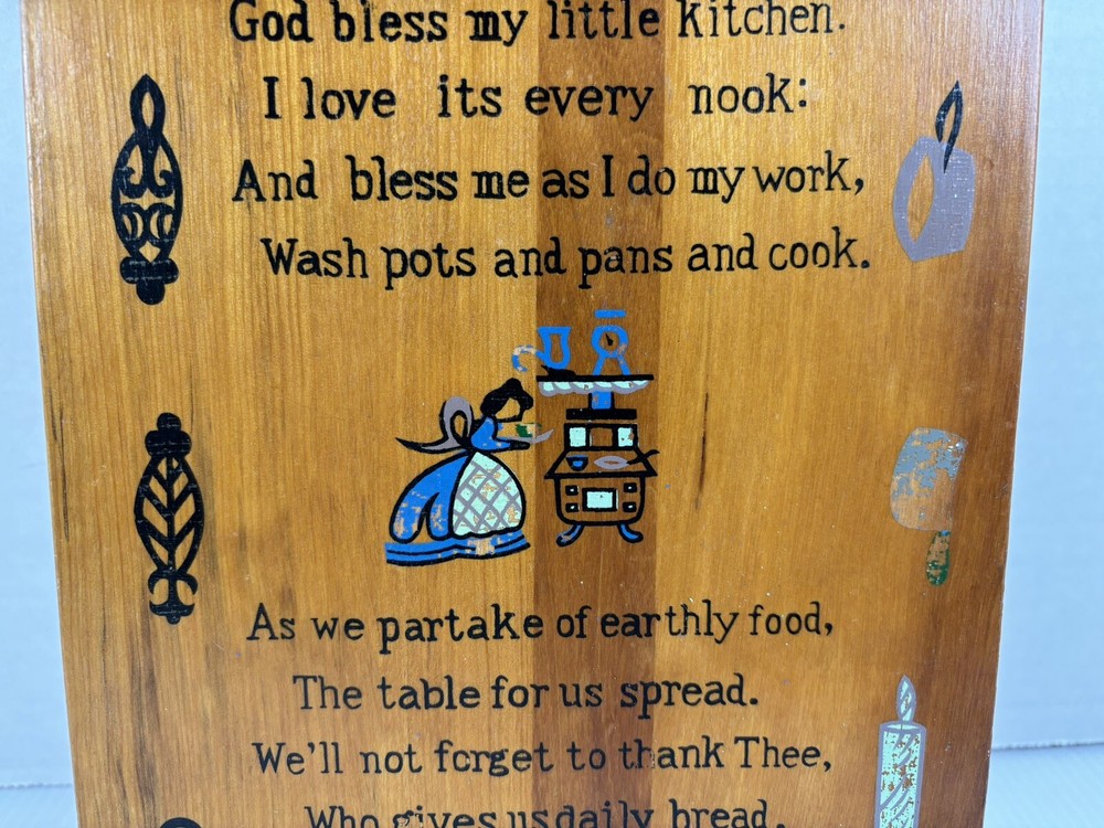 Vintage KITCHEN PRAYER Cutting Board