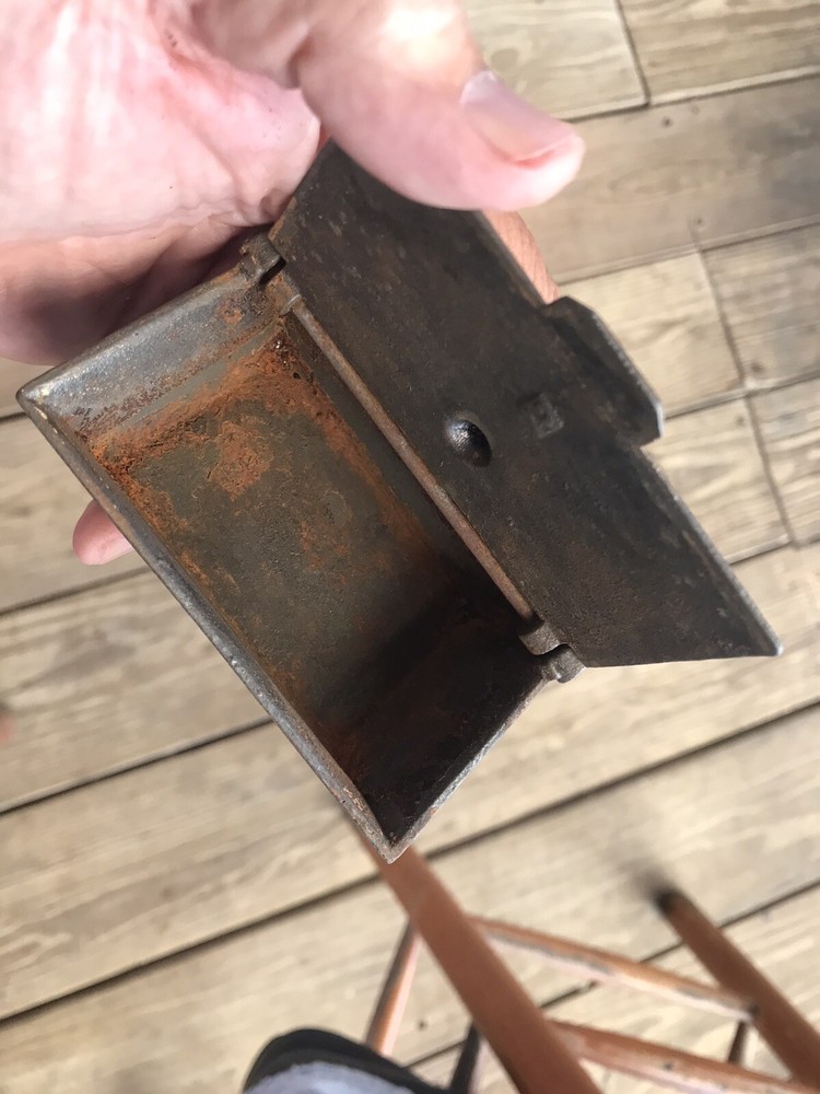 Antique 1800’s PYE Co. Cast Iron Wall Mount Match Safe