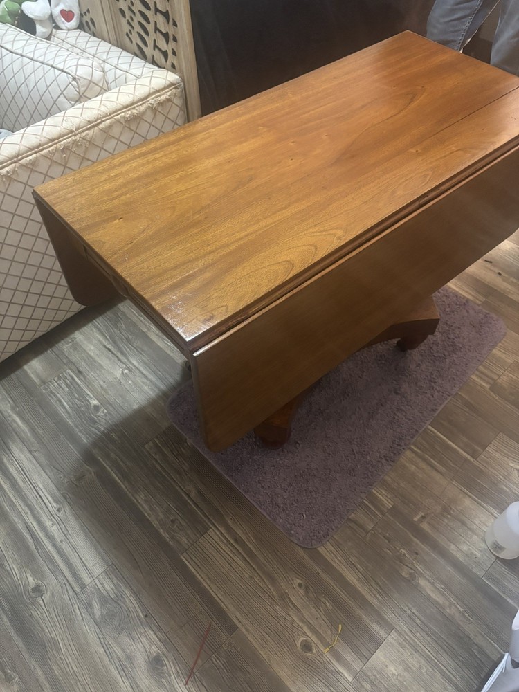 American 19th Century Mahogany Empire Style Drop-Leaf Table