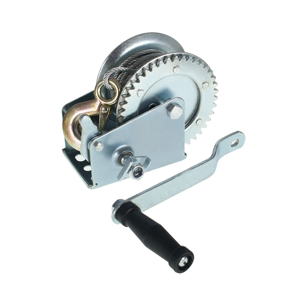 Adjustable Two-Way Hand Winch Boat Winch 1500 Lbs With 10m (32FT) Cable Winch