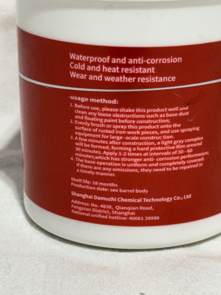 Rust Conversion Agent 300g, Multi-Functional Anti-Rust Paint, Water-Based Met...