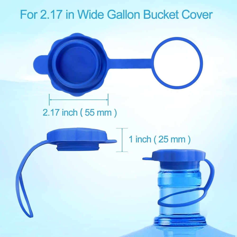 Durable Leak-Proof Silicone Caps for Instant Water Jug Replacement - 5 PCS