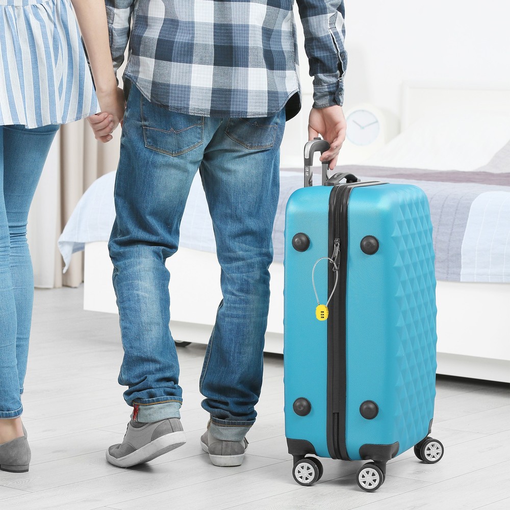 3PCS Small Combination Locks 3 Digit Baggage Padlocks White 7.8-Inch