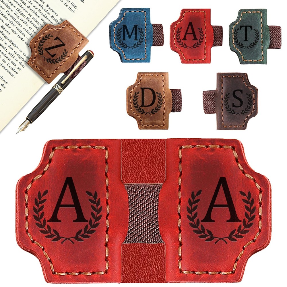 Bygone Mark Bookmark with Pen Holder, 26 Letters Name Initial Personalized Magne