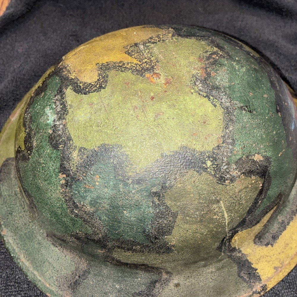 WW1 US HELMET-CAMO W/LINER & STRAP