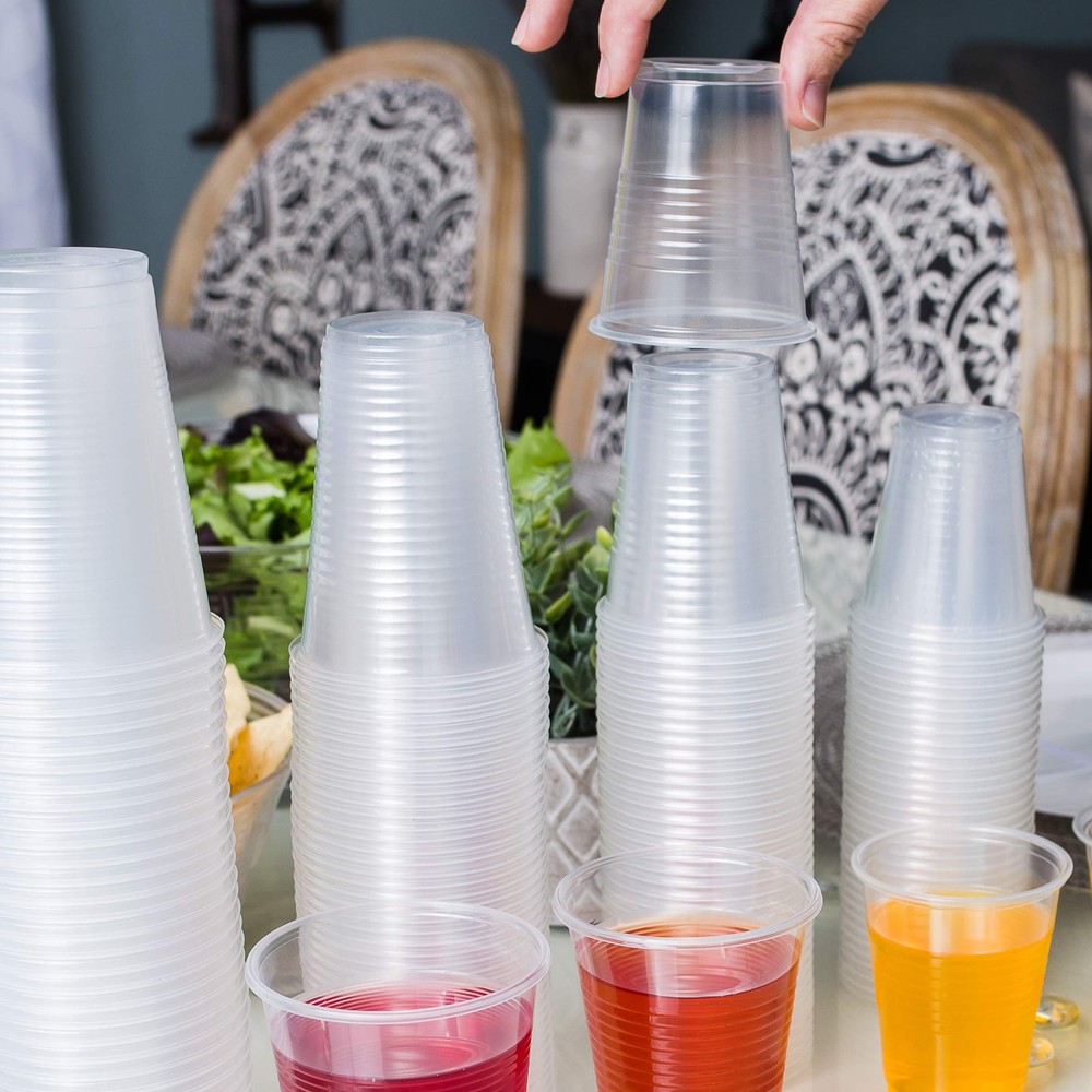 Plasticpro 5oz Disposable Plastic Clear Drinking Cups 400 Count Party