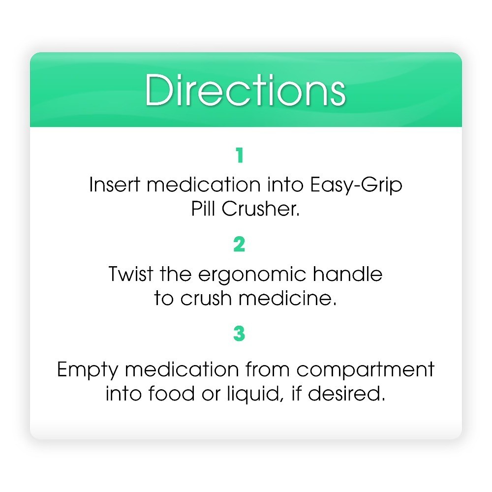 Easy Grip Pill Crusher, Colors May Vary
