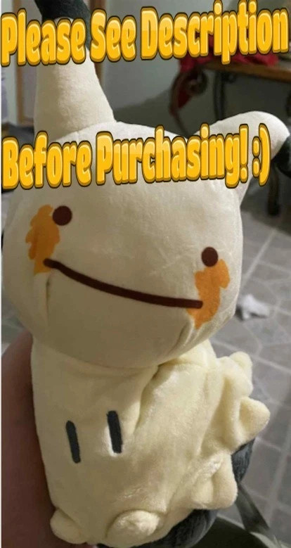 Pokemon With Tags Ditto As Mimikyu Plush 7 3/4"