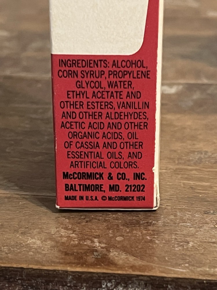 McCormick Extracts Imitation Rum Brandy And Pure Peppermint READ