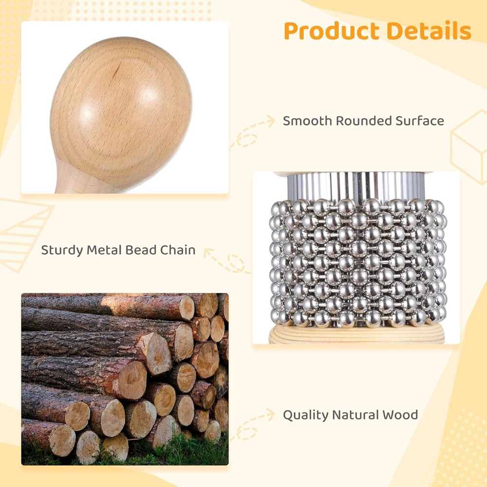 9 Pcs Classic Music Instruments Set Wooden Hand Percussion Featuring Handle