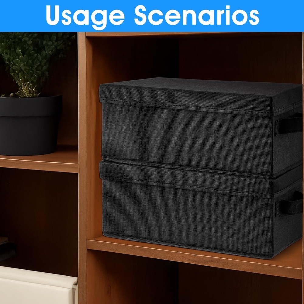 4 Pack CD Case Holder Handle Lid Easy Move Organizer Media Storage Container