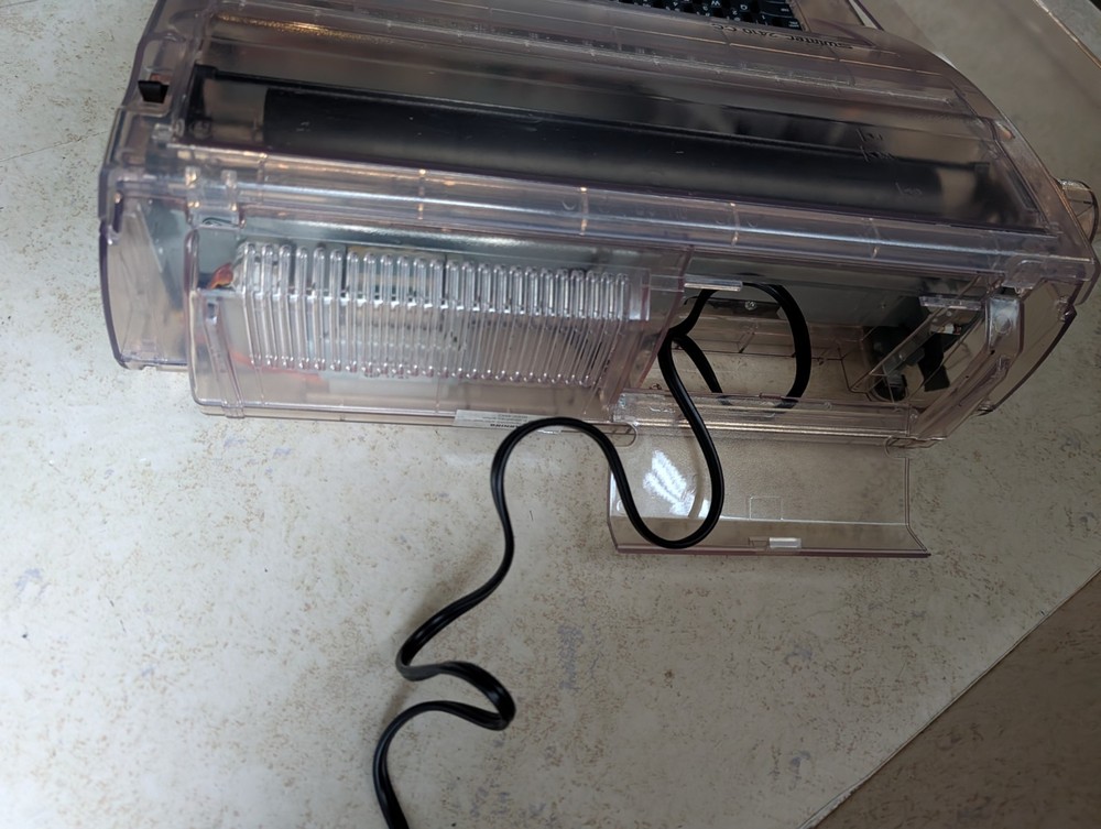 Swintec 2410 CC Clear Typewriter Model AX-150 Prison Clear Tested Working