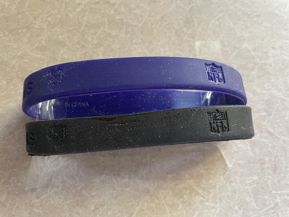 Baltimore Ravens 2 Rubber Wristbands New