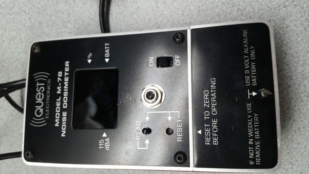 Quest Technologies M-78 Noise Logging Dosimeter With Microphone TESTED