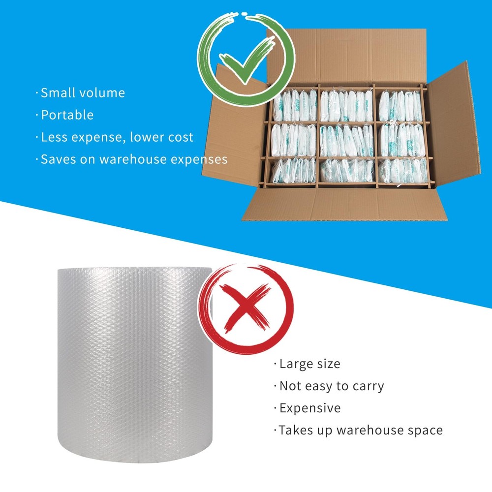 Expanding Foam Packaging Packing for PC, #80-4 Pack, white