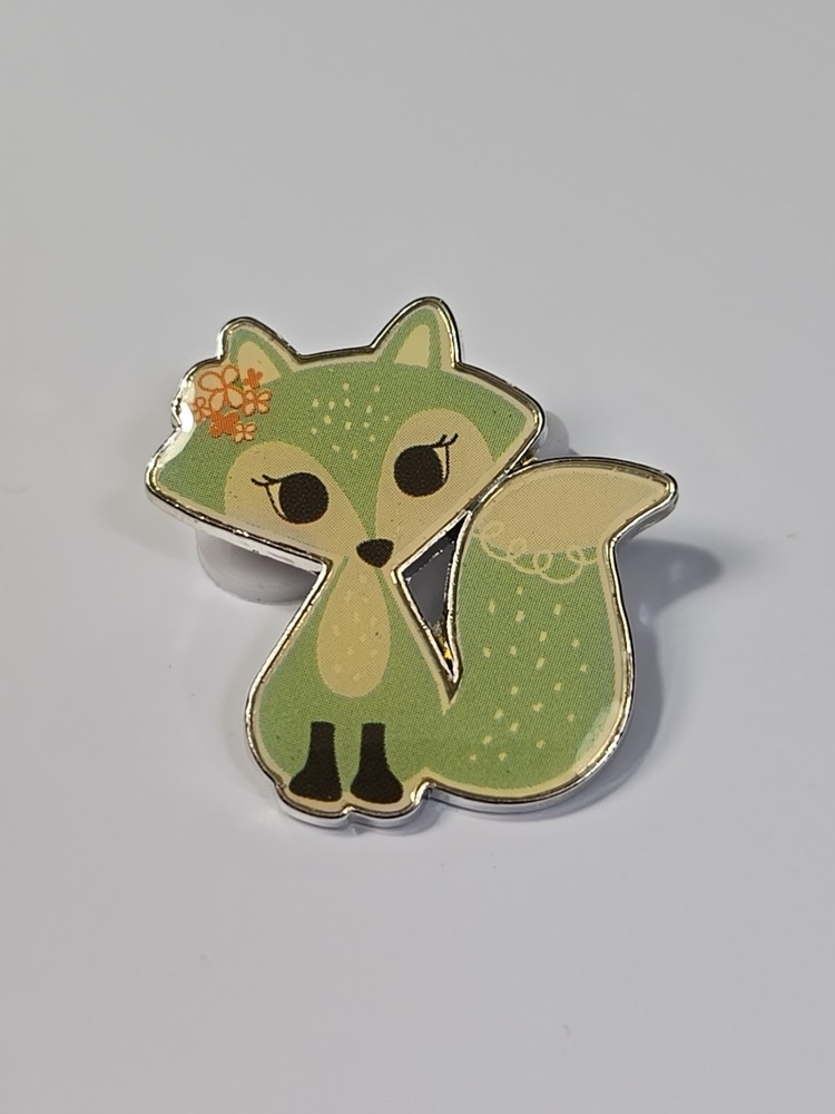 Cute Green Fox Lapel Pin