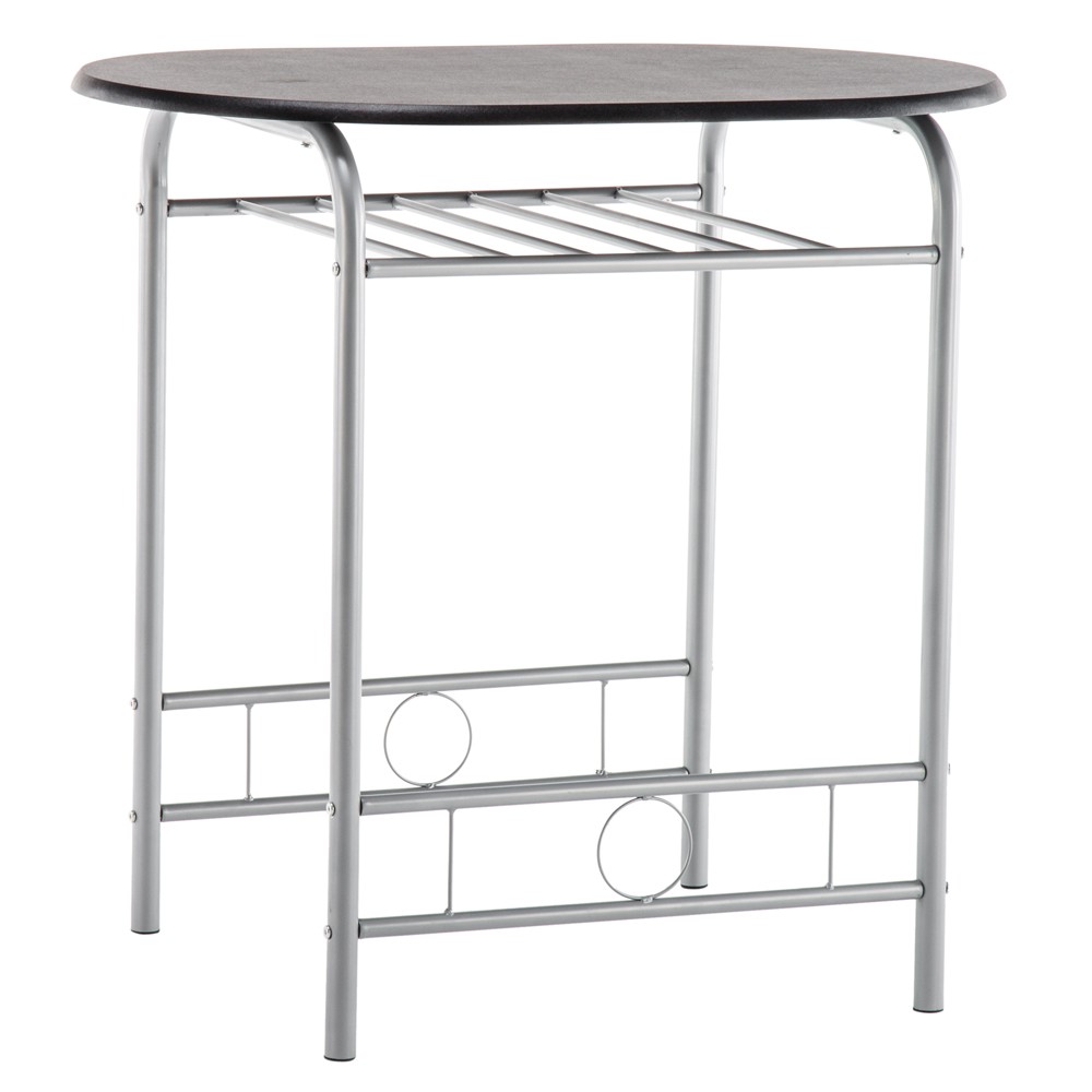 PVC Breakfast Table (One Table and Two Chairs) Black