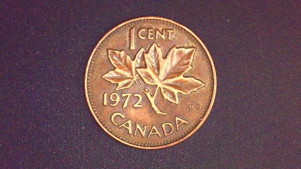 Canada 1972 One Cent Coin - Good Condition