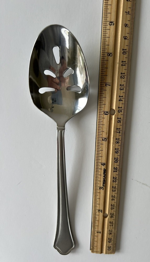 Pfaltzgraff Stainless Steel 18/0 Slotted Serving Spoon Flatware Silverware