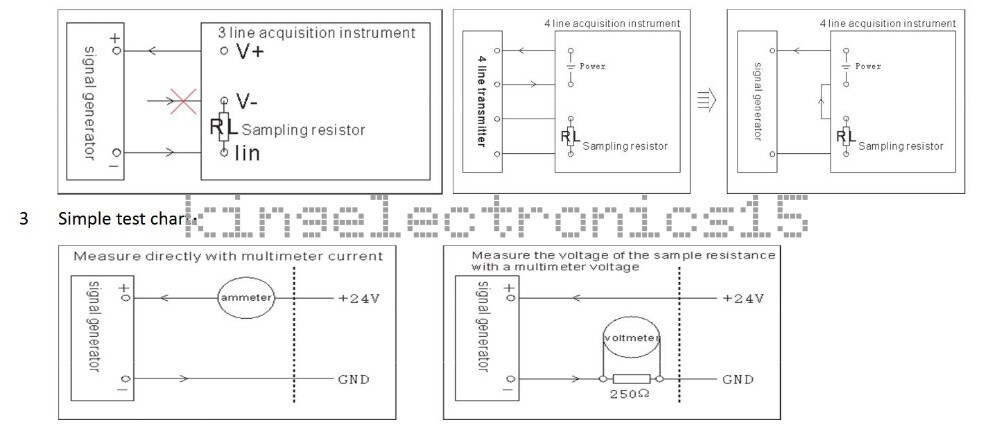 4~20mA PLC Signal Generator Current Transducer Test Two Wire Output