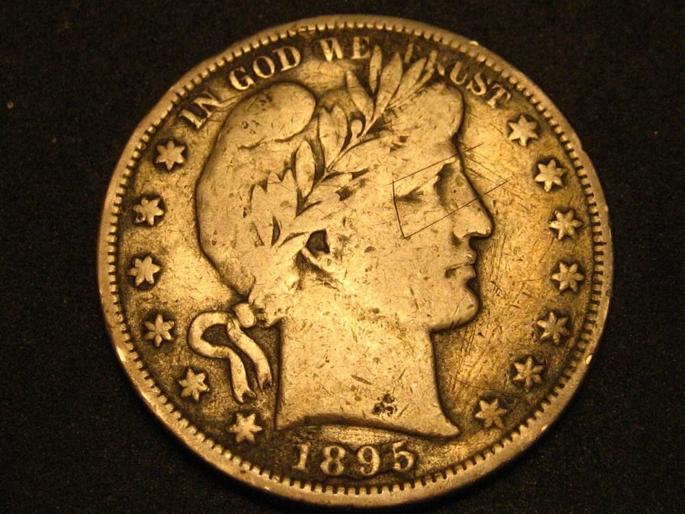 1895-P 90% Silver Barber Half Dollar Fine