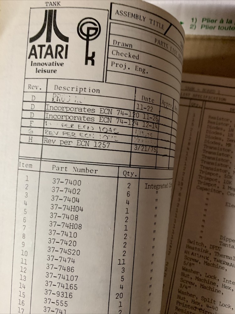 Missing covers,,TANK ATARI arcade game manual