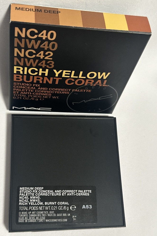 MAC Studio Fix Conceal & Correct Palette MEDIUM DEEP Full Size 0.21oz / 6g