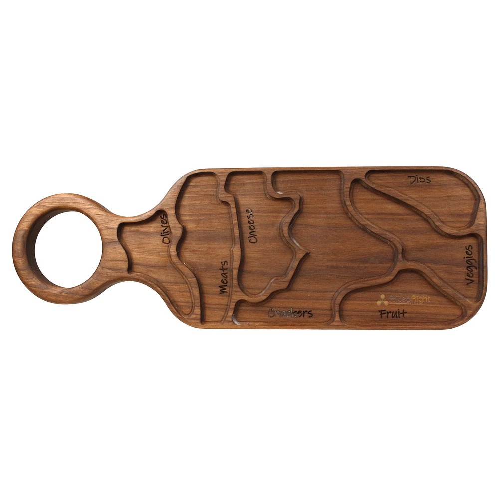 Badboyboards Nibble Mr. B Charcuterie Board Walnut Wood NIBBLE-mrB