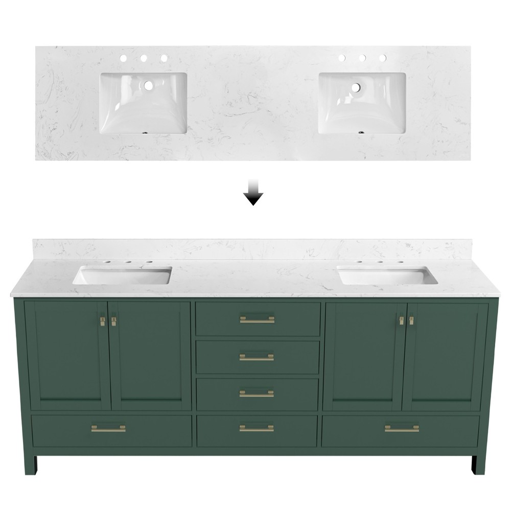 84'' Bathroom Vanity, Solid Wood Frame Bathroom Storage Cabinet, Freestanding