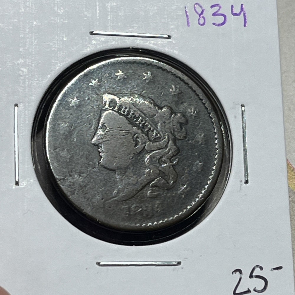 1834 Large Cent Copper Coin Collection