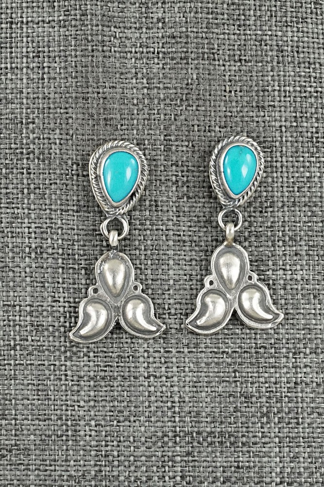 Turquoise & Sterling Silver Earrings - Sharon McCarthy