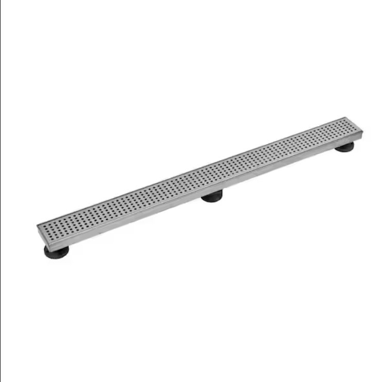 Designline 36 in. Stainless Steel Linear Shower Drain with Square Pattern Grate