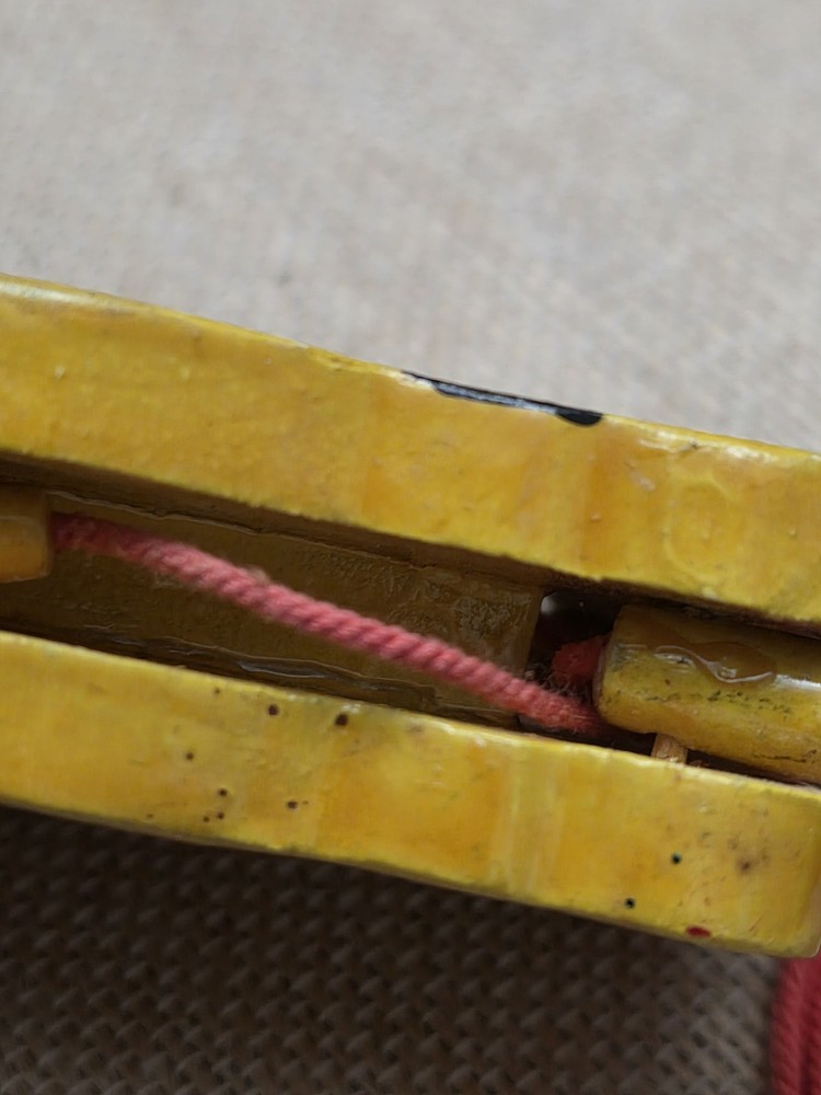 Vintage Wood Toy Nutcracker Soldier Christmas Pull String