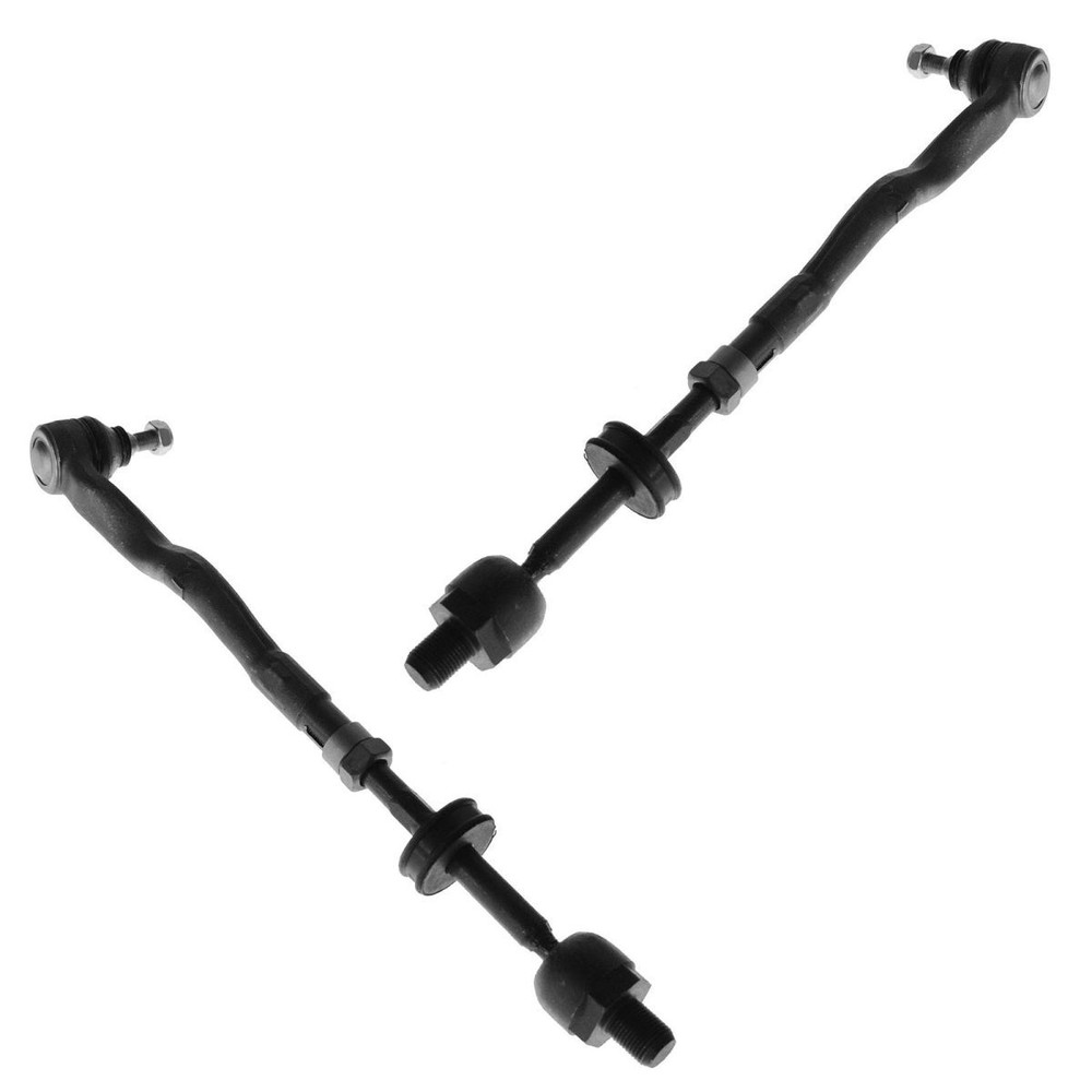 TRQ Front Inner/Outer Tie Rod End Assembly Pair Set for BMW E36