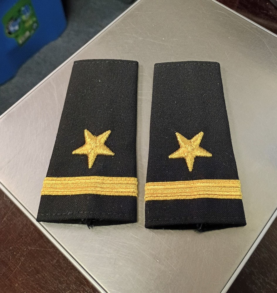 USN Navy Soft Shoulder Mark: Line Ensign - Pair