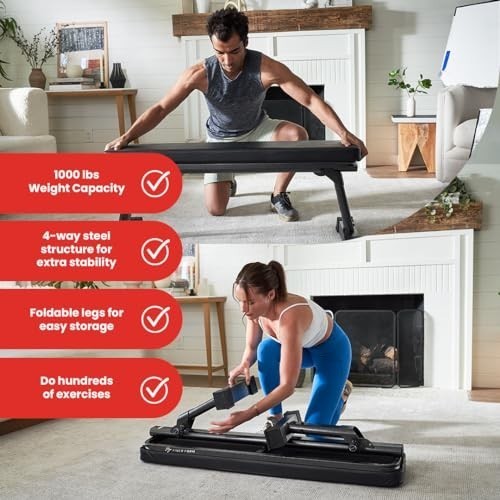 Gym Quality Foldable Flat Bench for Multi-Purpose Weight Training